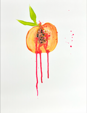 Load image into Gallery viewer, Ripe or Rotten 11 x 14 Unframed Peach Study