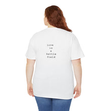 Load image into Gallery viewer, Unisex Heavy Cotton Tee - 'Love is a Battlefield' Graphic T-Shirt
