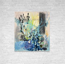 Load image into Gallery viewer, Homecoming by Tania LaCaria original painting hanging on a white brick wall