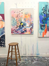 Load image into Gallery viewer, No Hard Feelings by Tania LaCaria hanging on display in the artist's studio.