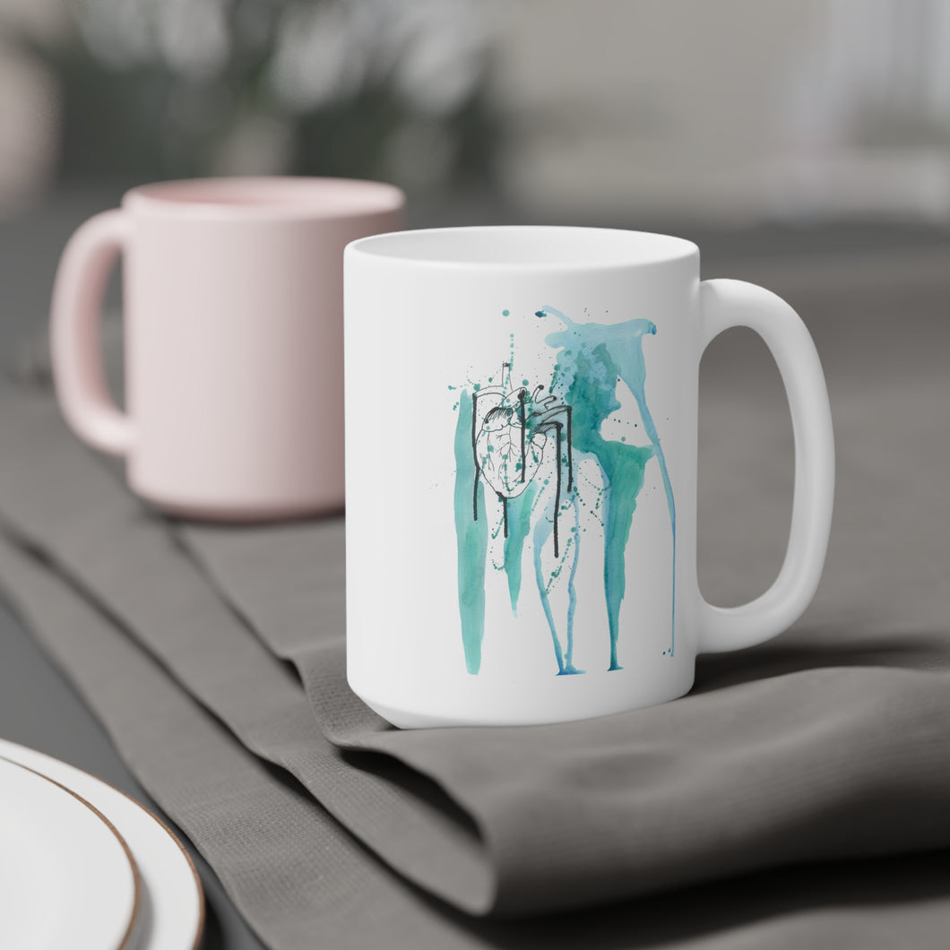 Paint It The F* Out Mug - Teal Heart