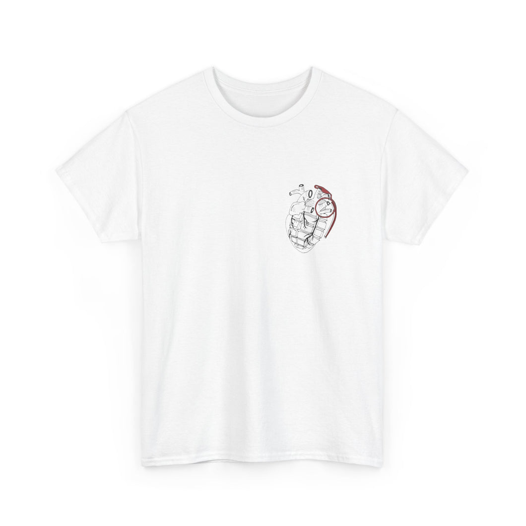 Unisex Heavy Cotton Tee - 'Love is a Battlefield' Graphic T-Shirt