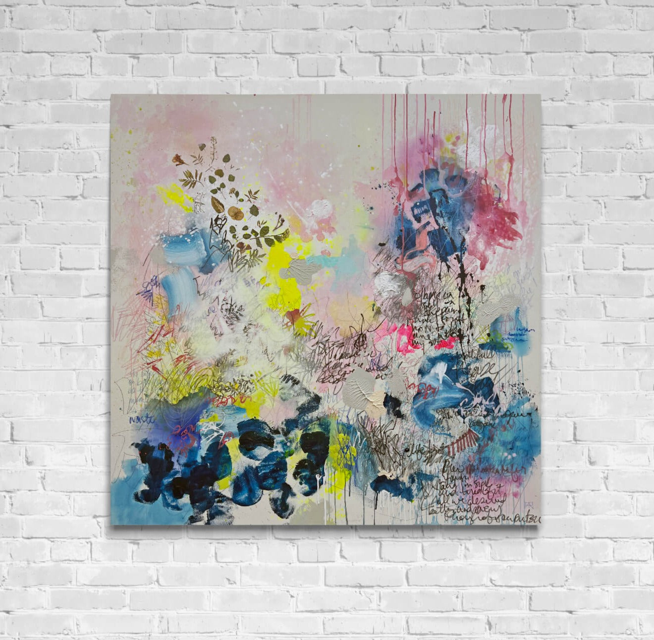 Offbeat Large Abstract Painting Fine Art Tania LaCaria – TaniaLaCariaStudio